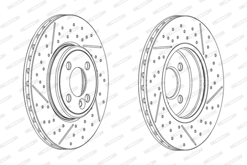 2x FERODO Bremsscheibe PREMIER