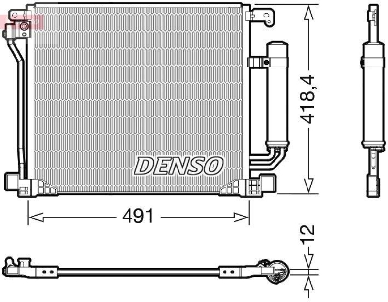 DENSO Kondensator, Klimaanlage DCN46025