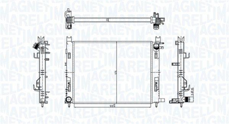 MAGNETI MARELLI Kühler, Motorkühlung