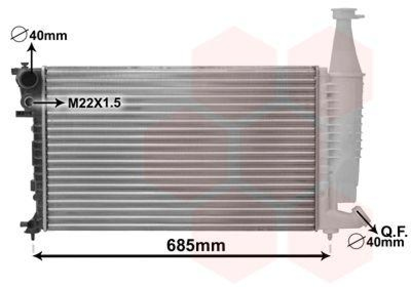 VAN WEZEL Radiator, engine cooling