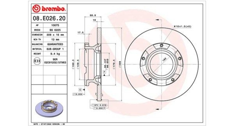 2x MAGNETI MARELLI Bremsscheibe