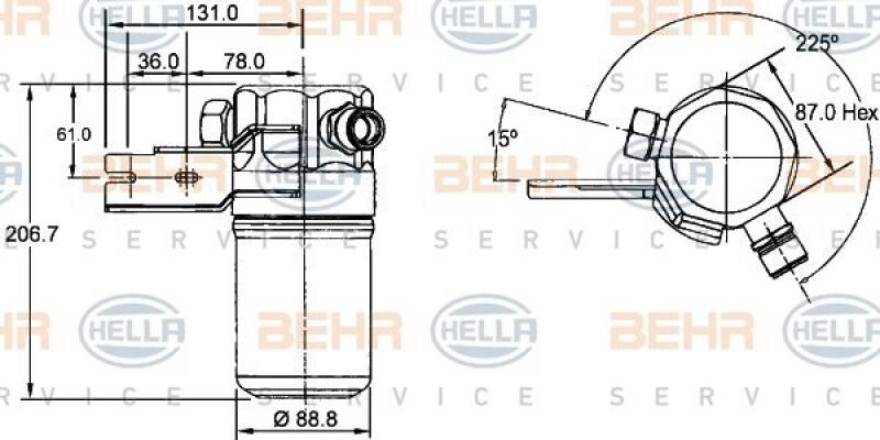 HELLA Trockner, Klimaanlage 8FT 351 192-391