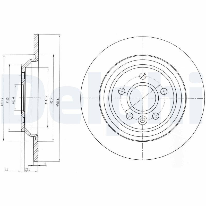 2x DELPHI Bremsscheibe BG4239C