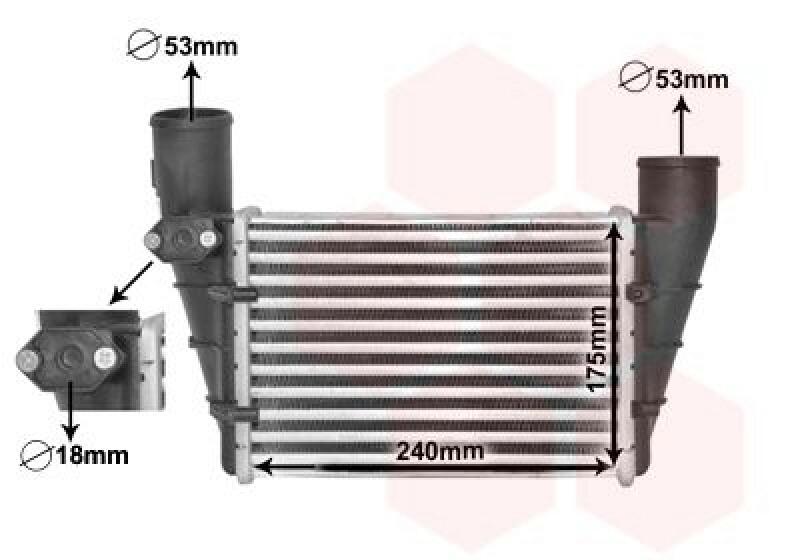 VAN WEZEL Intercooler, charger