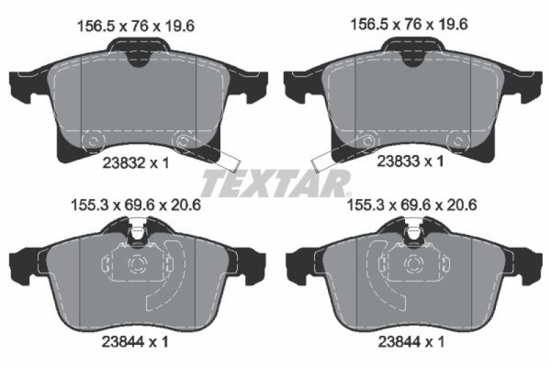 TEXTAR Bremsbelagsatz, Scheibenbremse epad