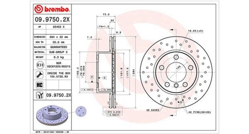 2x MAGNETI MARELLI Bremsscheibe