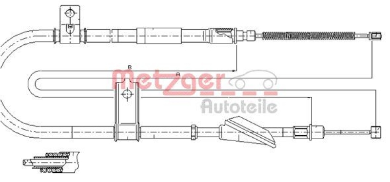 METZGER Cable Pull, parking brake