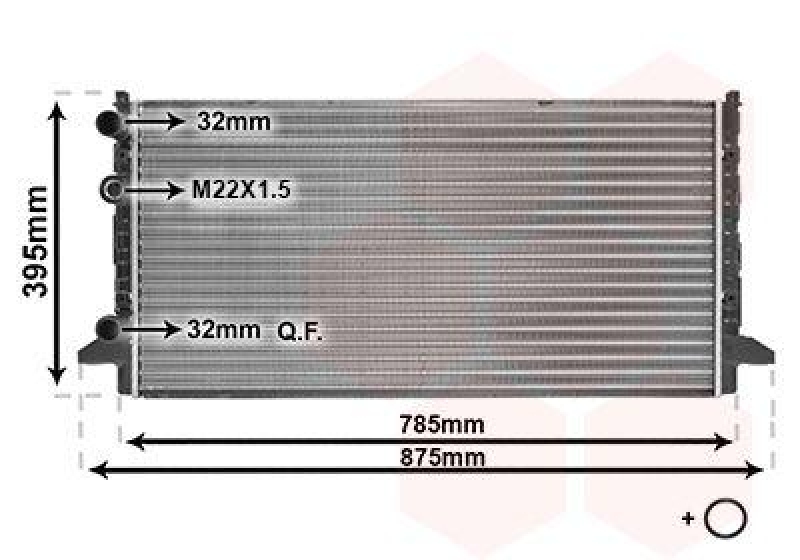 VAN WEZEL Radiator, engine cooling *** IR PLUS ***