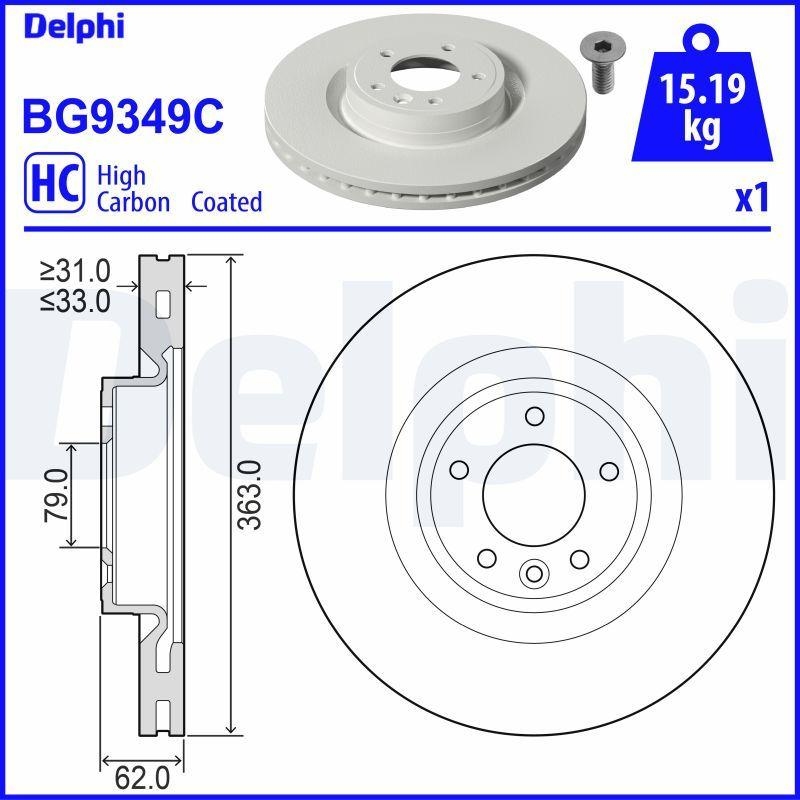 2x DELPHI Bremsscheibe