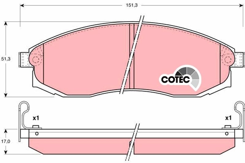 TRW Brake Pad Set, disc brake