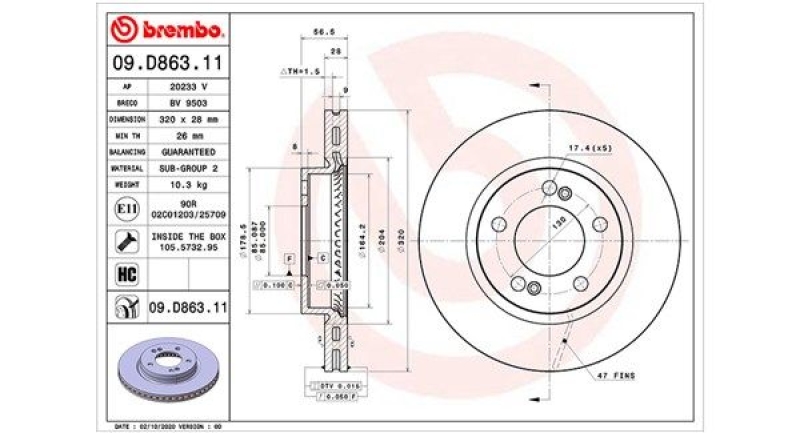 2x MAGNETI MARELLI Bremsscheibe