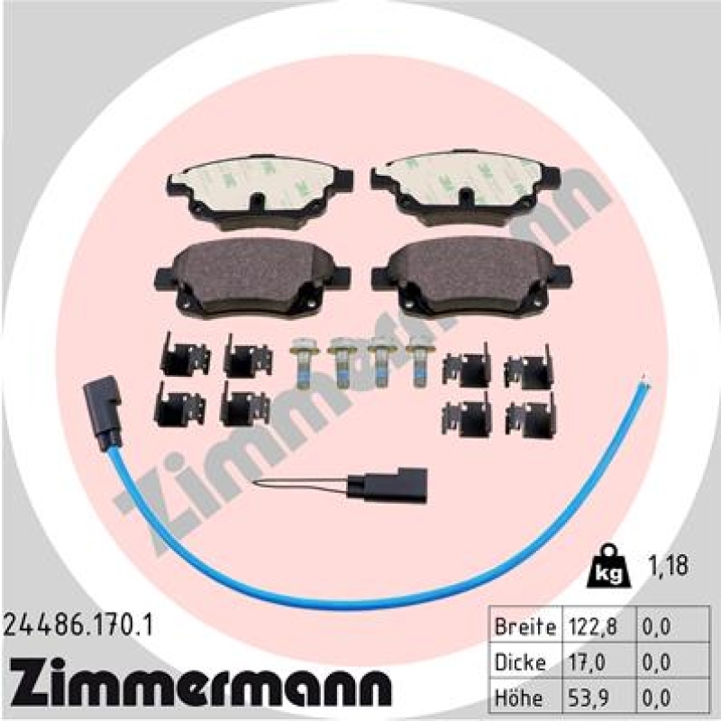 ZIMMERMANN Brake Pad Set, disc brake