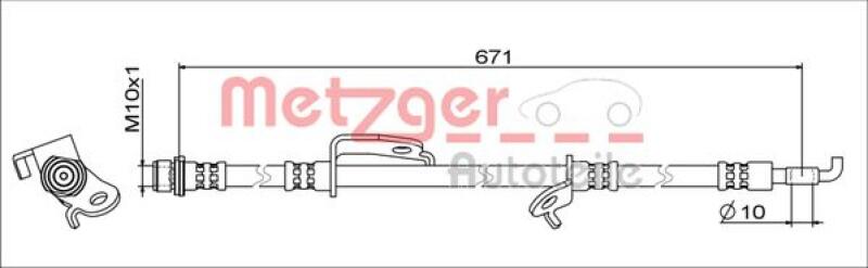 METZGER Bremsschlauch 4111679