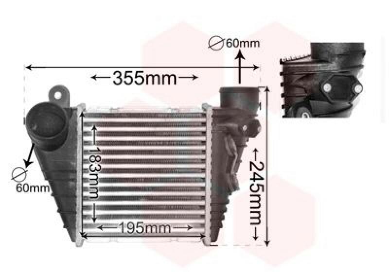 VAN WEZEL Intercooler, charger