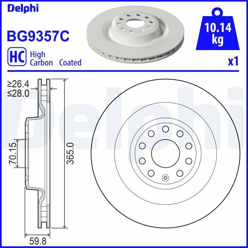2x DELPHI Brake Disc