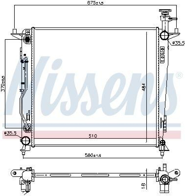 NISSENS Kühler, Motorkühlung 606428