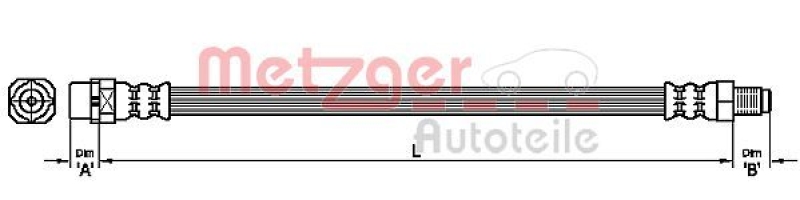 METZGER Bremsschlauch 4111097