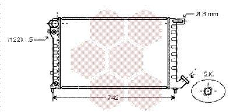 VAN WEZEL Radiator, engine cooling