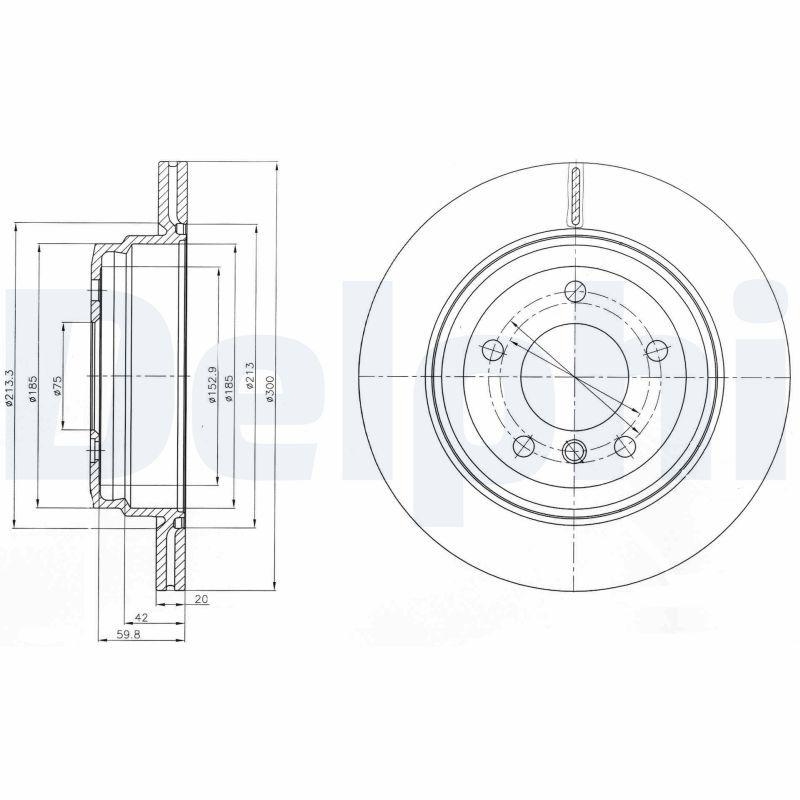 2x DELPHI Bremsscheibe BG4243C
