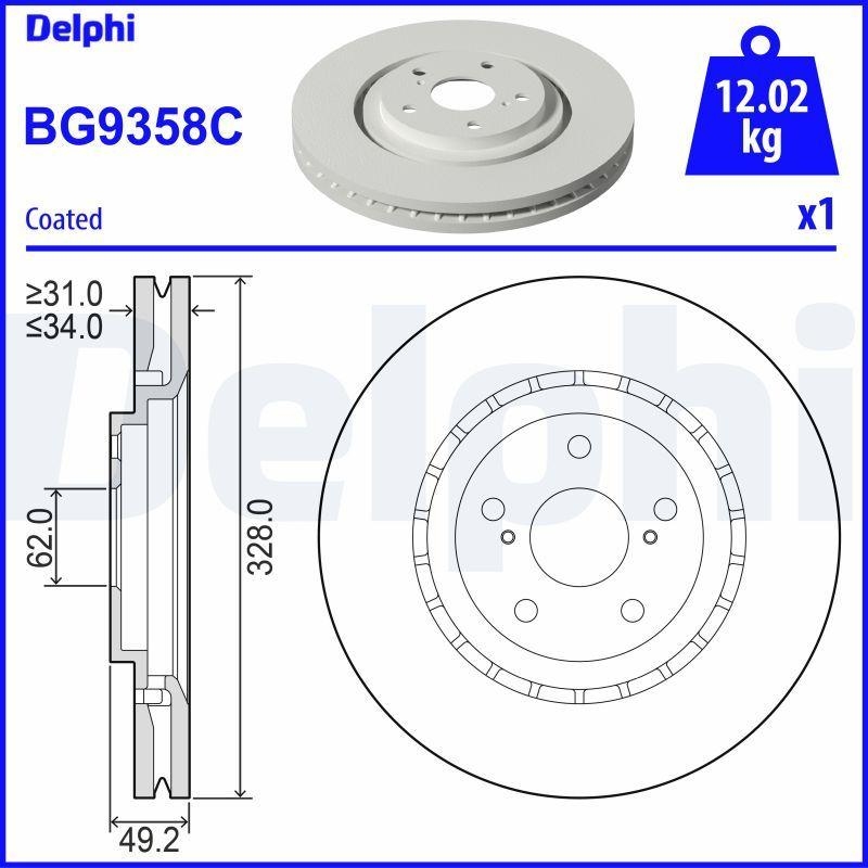 2x DELPHI Brake Disc