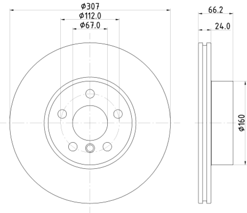 2x HELLA Bremsscheibe PRO High Carbon