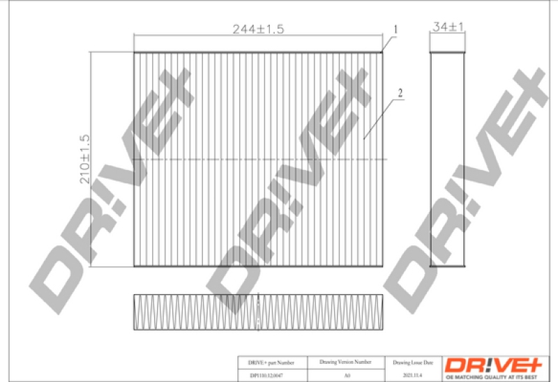 Dr!ve+ Filter, Innenraumluft