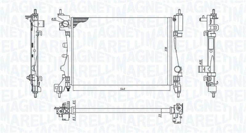 MAGNETI MARELLI Radiator, engine cooling
