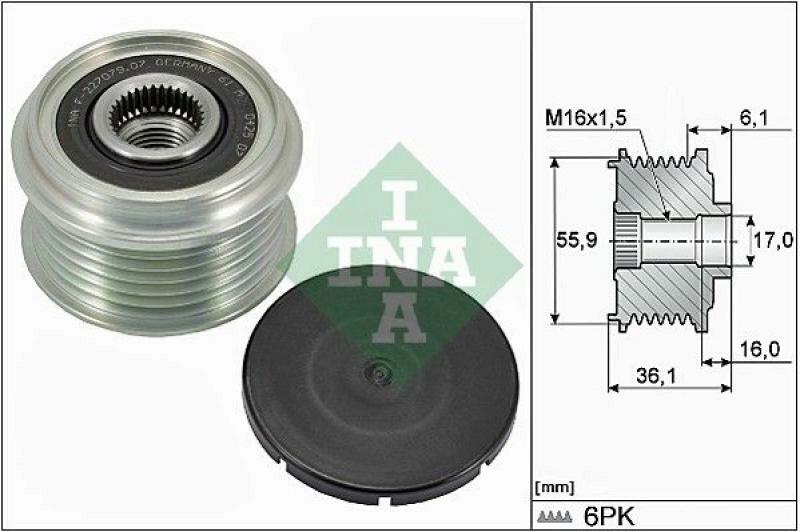 INA Generatorfreilauf 535 0026 10