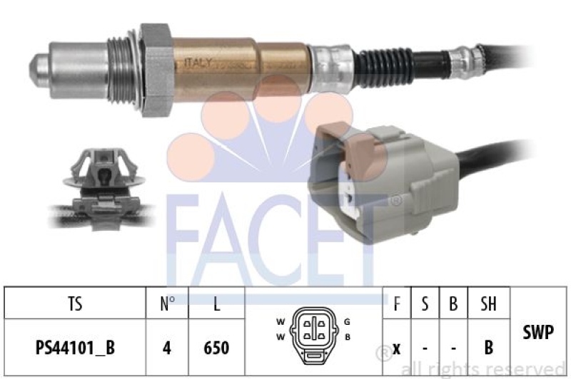 FACET Lambda Sensor Made in Italy - OE Equivalent