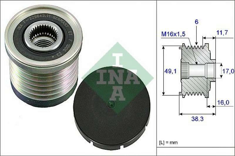 INA Alternator Freewheel Clutch