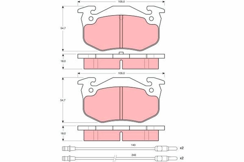 TRW Brake Pad Set, disc brake