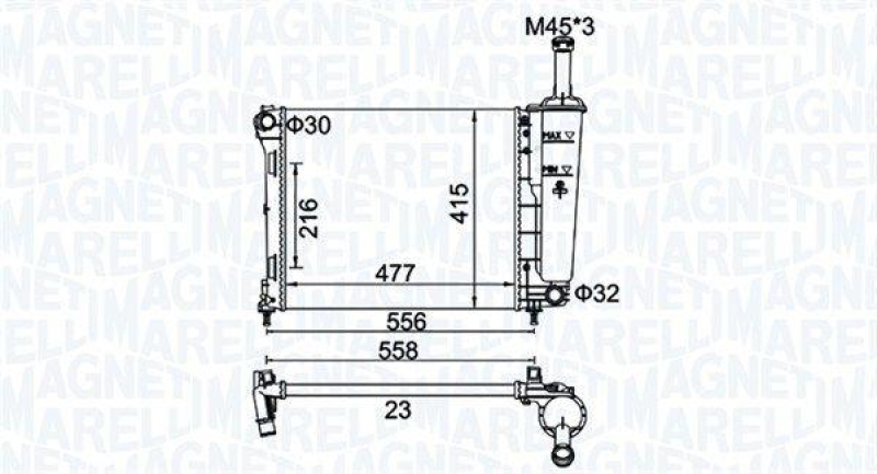 MAGNETI MARELLI Radiator, engine cooling