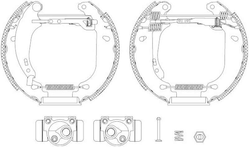 HELLA Bremsbackensatz Shoe Kit Pro