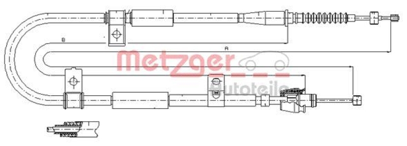METZGER Cable Pull, parking brake