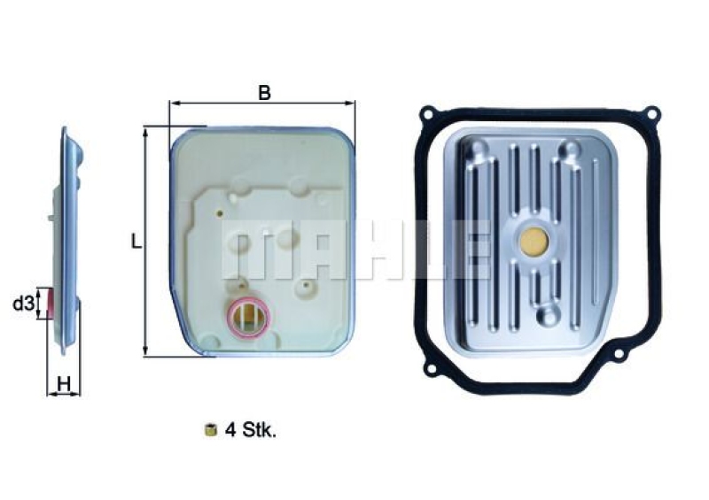 KNECHT Hydraulic Filter, automatic transmission