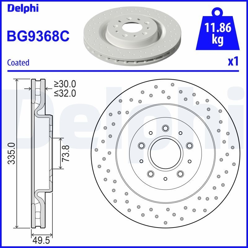 2x DELPHI Bremsscheibe