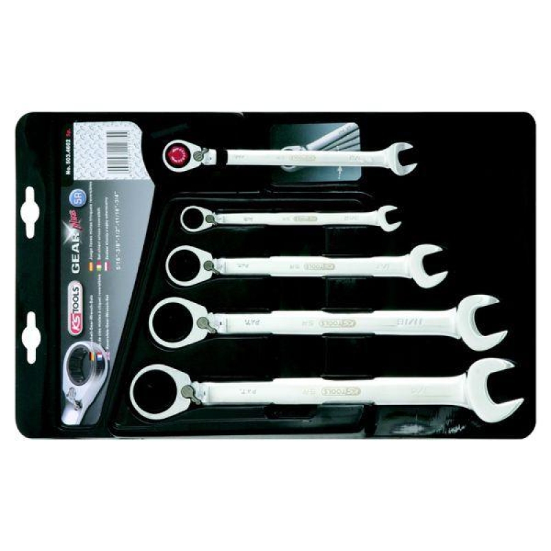 KS TOOLS Ratchet Ring Open-ended Spanner Set