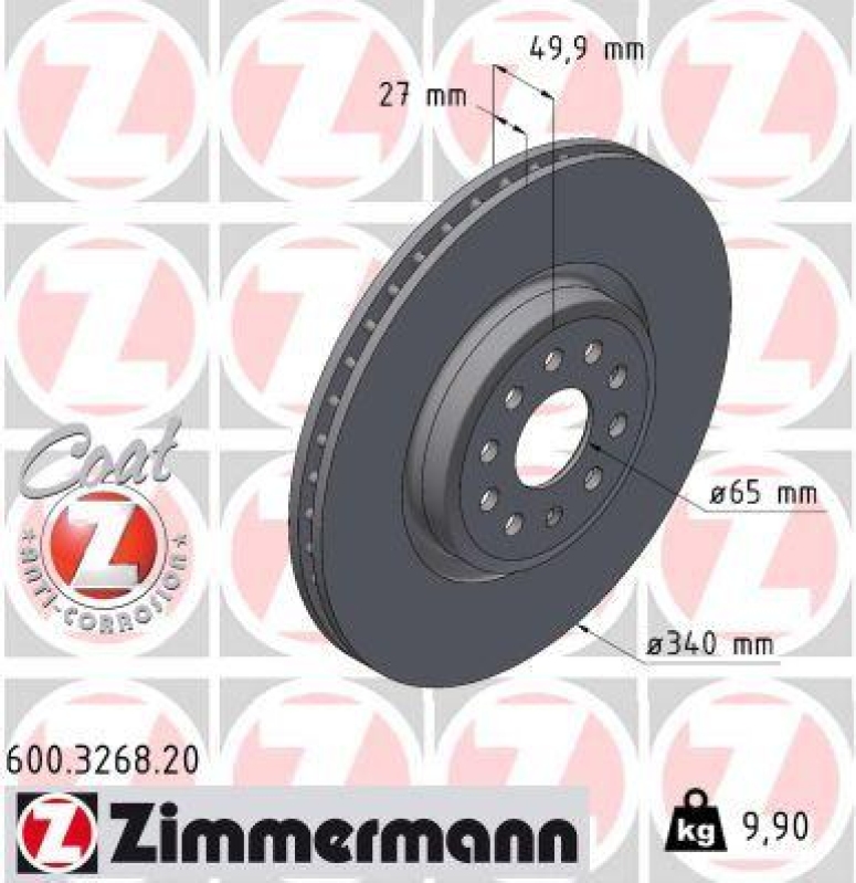ZIMMERMANN Bremsscheibe COAT Z