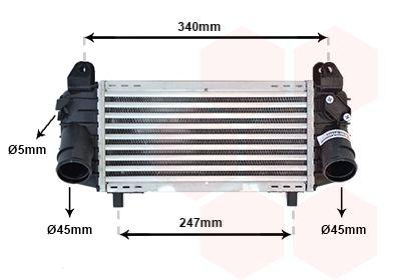 VAN WEZEL Intercooler, charger