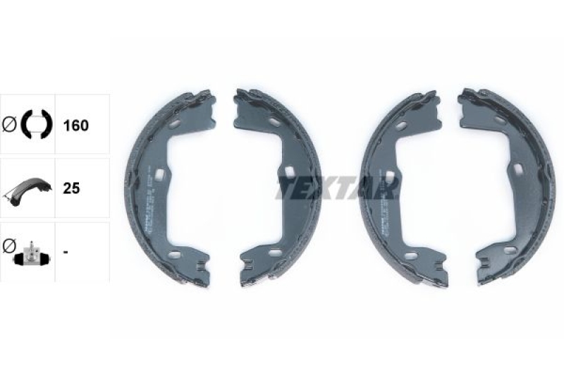 TEXTAR Brake Shoe Set, parking brake