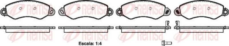 REMSA Brake Pad Set, disc brake