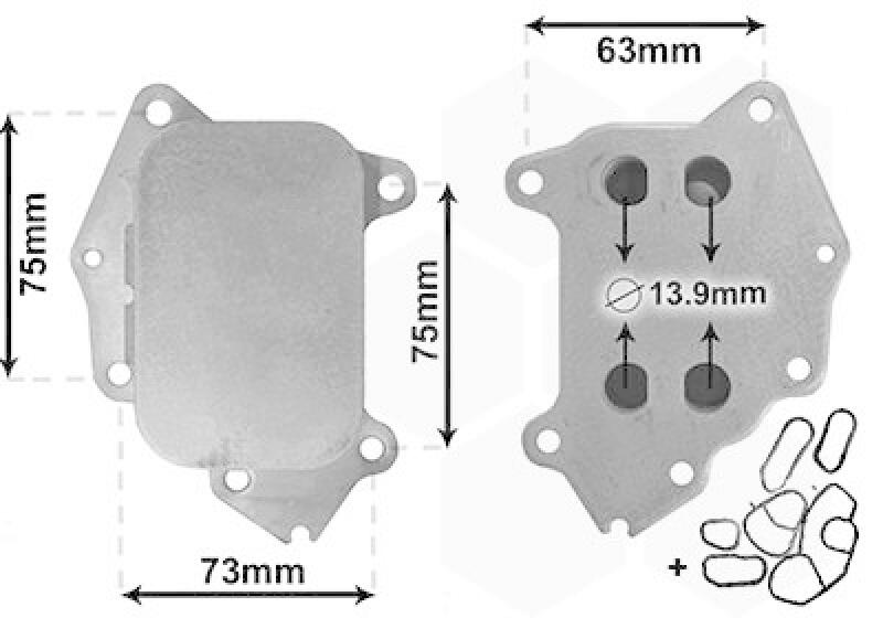 VAN WEZEL Ölkühler, Motoröl *** IR PLUS *** 40003396