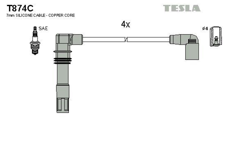 TESLA Z&uuml;ndleitungssatz