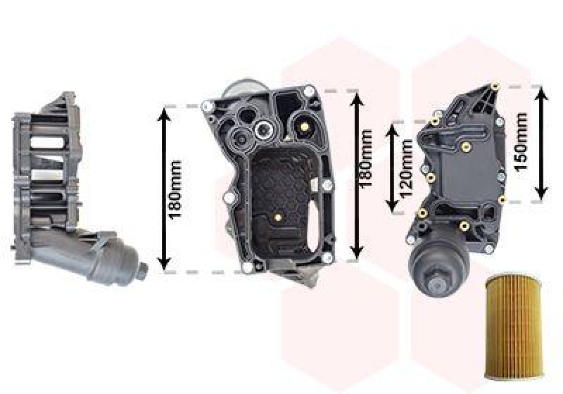VAN WEZEL Gehäuse, Ölfilter *** IR PLUS ***
