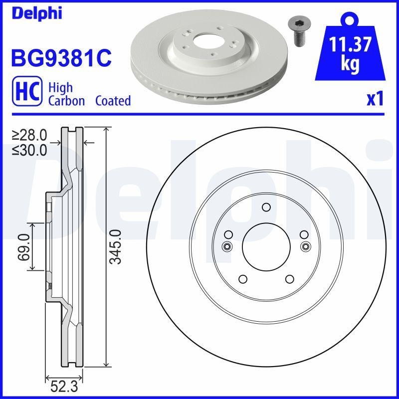 2x DELPHI Bremsscheibe