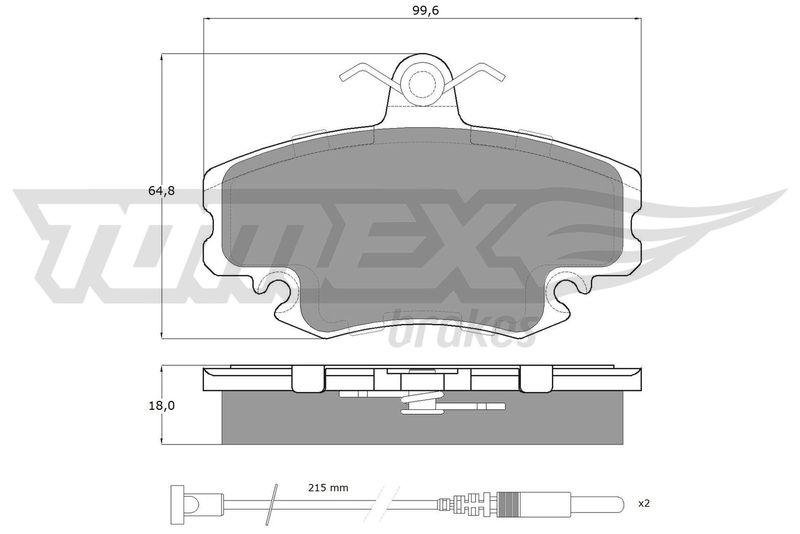 TOMEX Brakes Bremsbelagsatz, Scheibenbremse