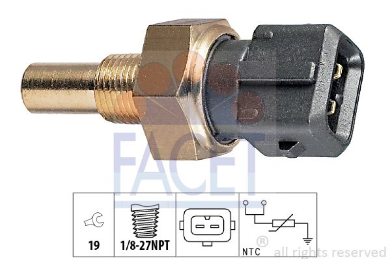 FACET Sensor, Kühlmitteltemperatur Made in Italy - OE Equivalent
