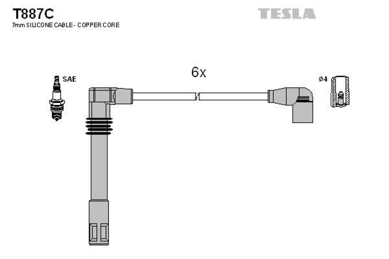 TESLA Zündleitungssatz