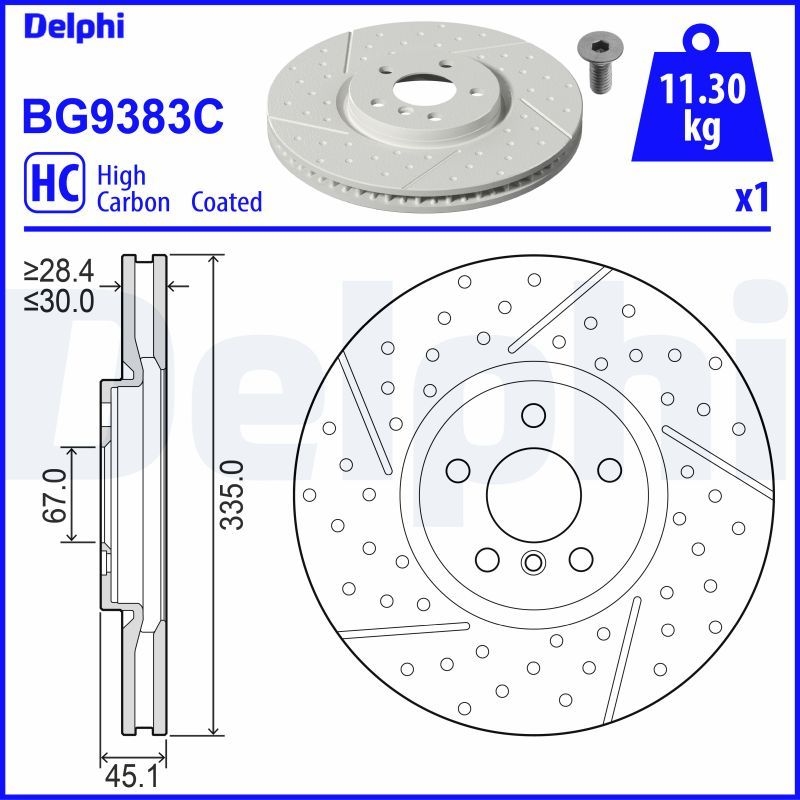 2x DELPHI Brake Disc