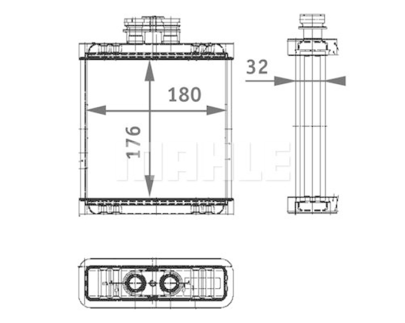 MAHLE Heat Exchanger, interior heating BEHR *** PREMIUM LINE ***